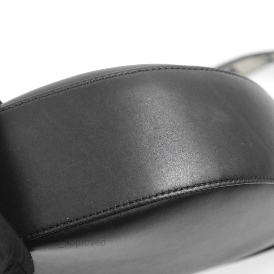 Loewe Luna Bag Black Satin Calfskin Jacquard Strap
