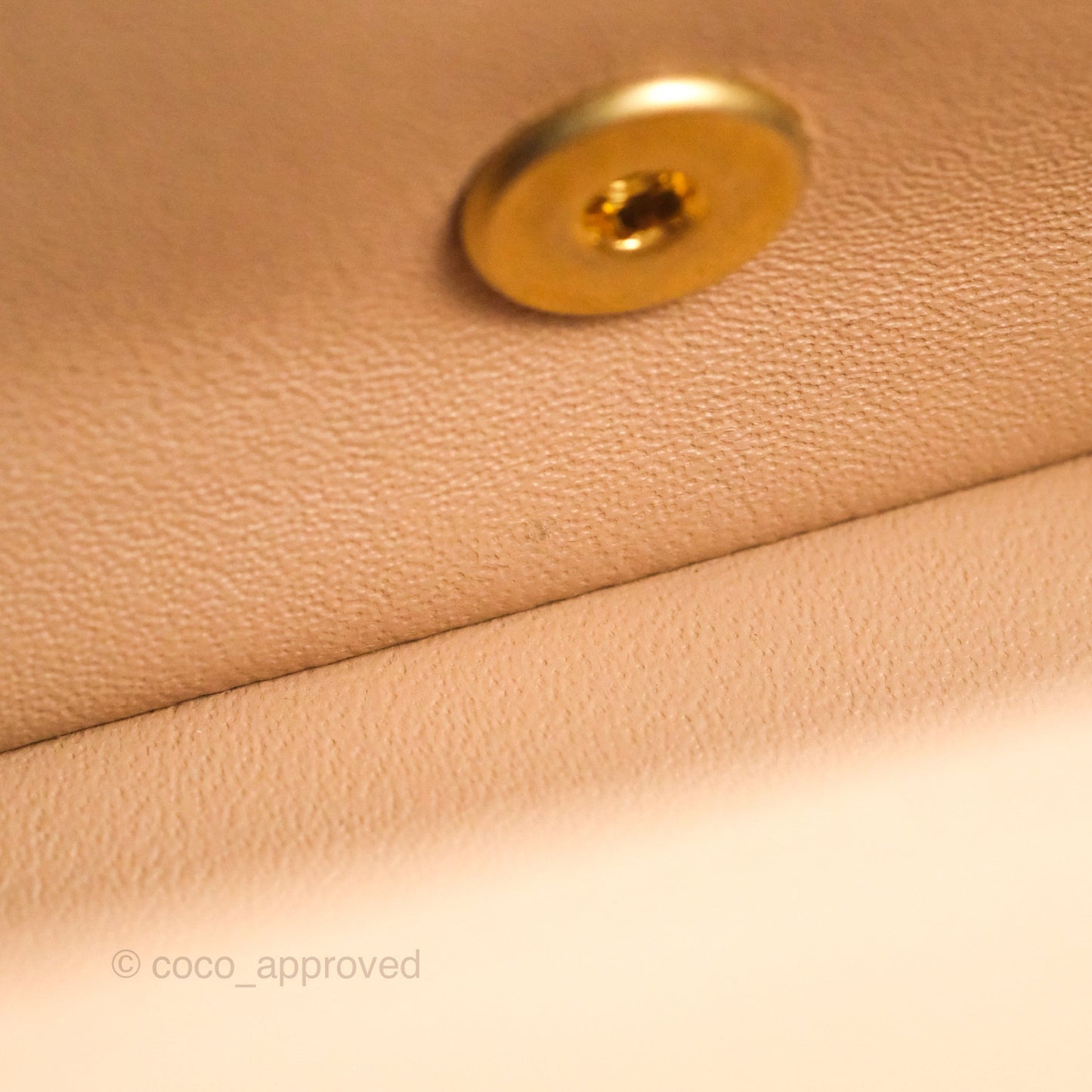 Chanel Top Handle Mini Rectangular Flap Bag Beige Lambskin Gold Hardware