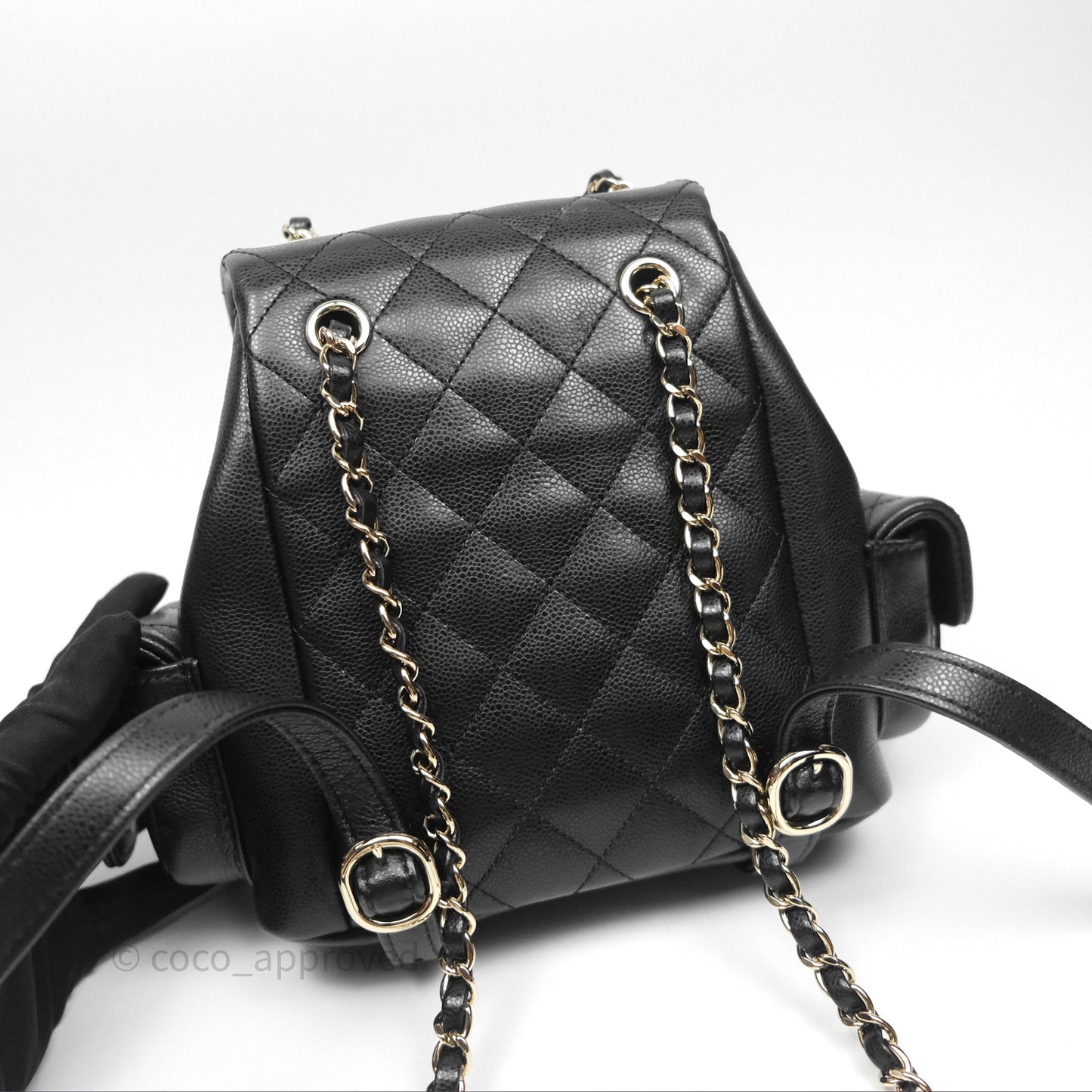 Chanel Small Duma Backpack Caviar Black Gold Hardware