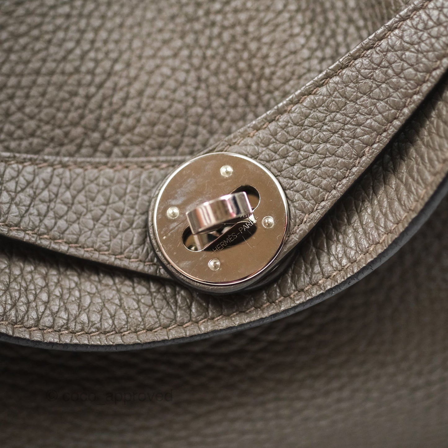 Hermès Lindy 26 Etain 8F Clemence Palladium Hardware