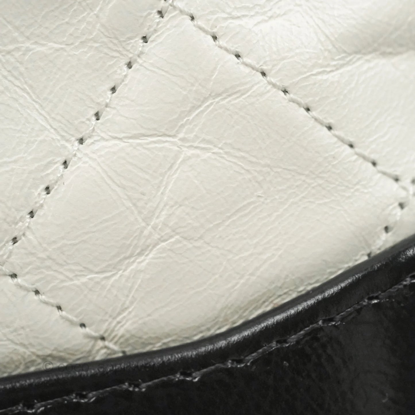 Chanel Quilted Small Gabrielle Hobo White Black Calfskin Mixed Hardware