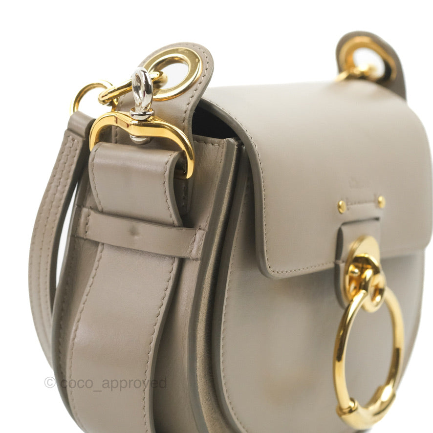 Chloé Small Tess Bag Motty Grey Grained Calfskin