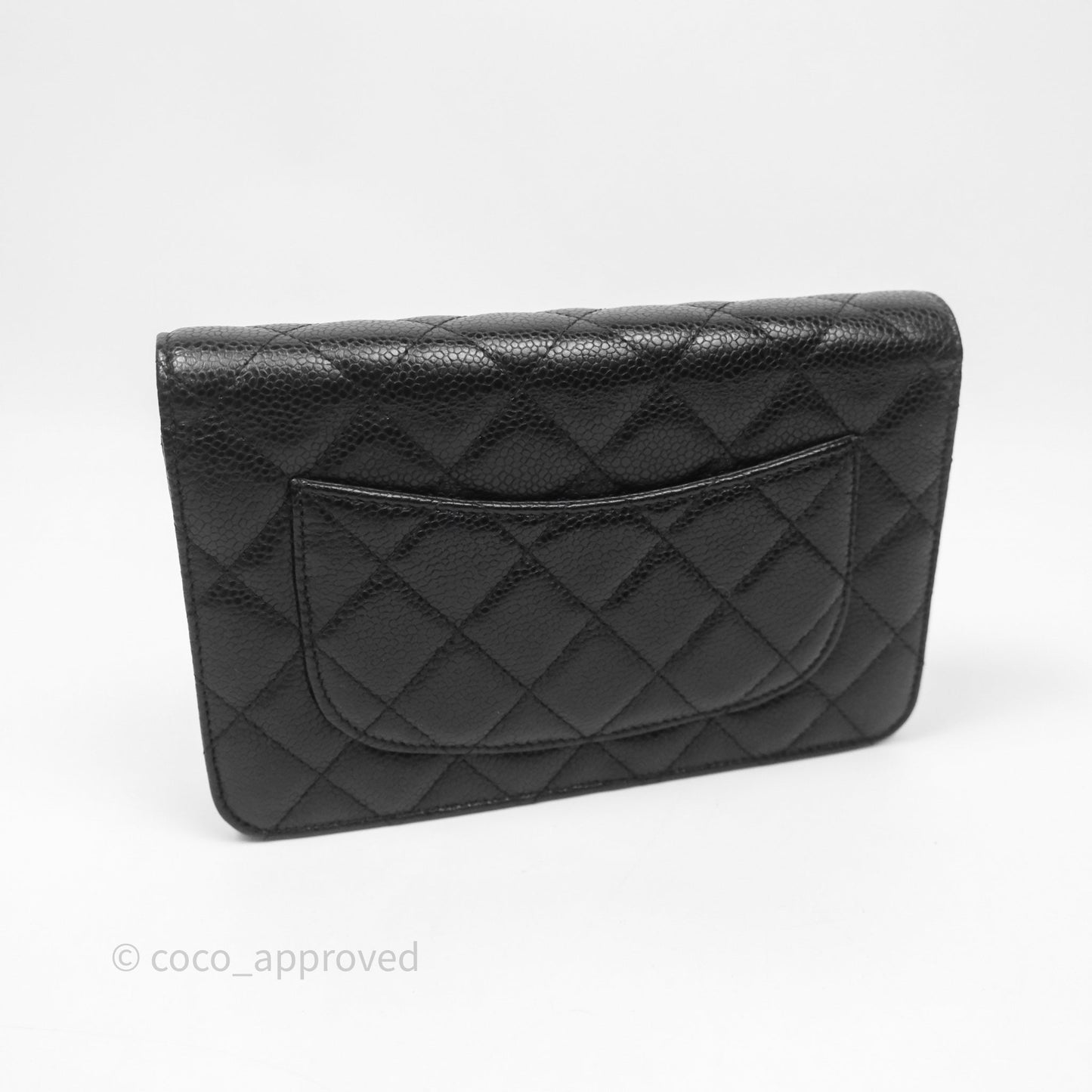 Chanel Quilted WOC Black Caviar Gold Hardware