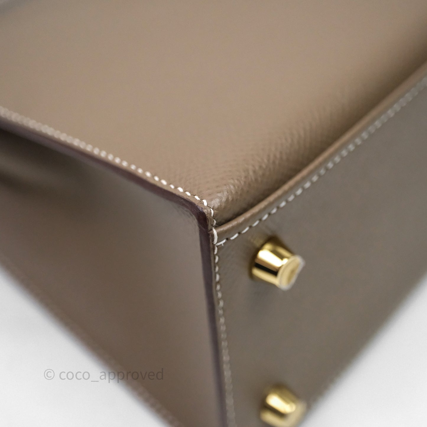 Hermes Kelly 25 Etoupe 18 Epsom Gold Hardware