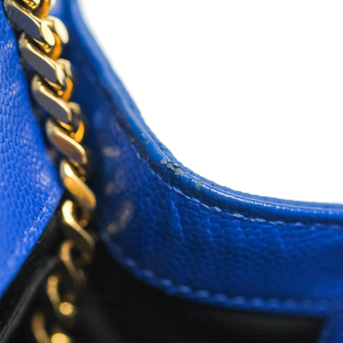 Saint Laurent Classic Kate Original Small Blue Grained Calfskin Gold Hardware