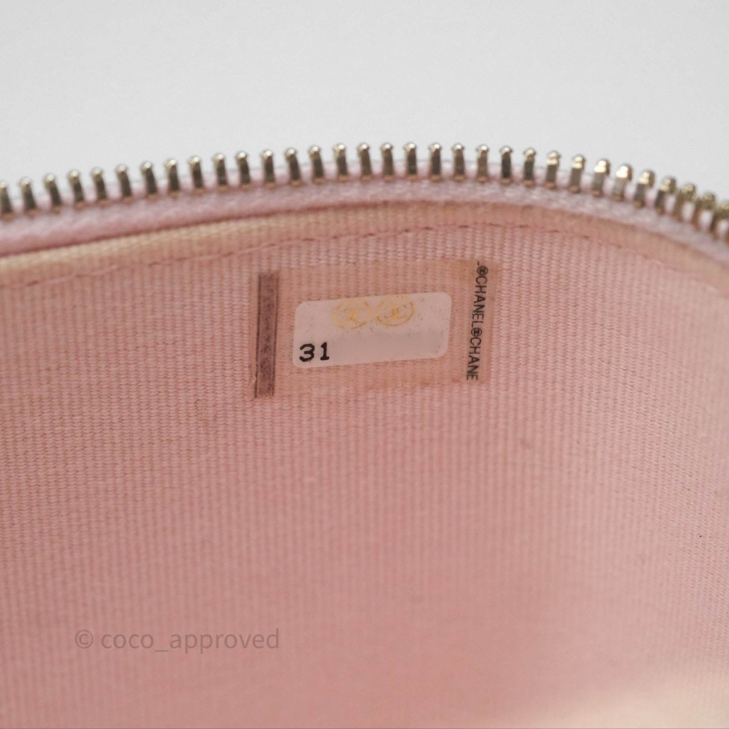 Chanel Vanity Rectangular Top Handle Light Pink Lambskin Gold Hardware