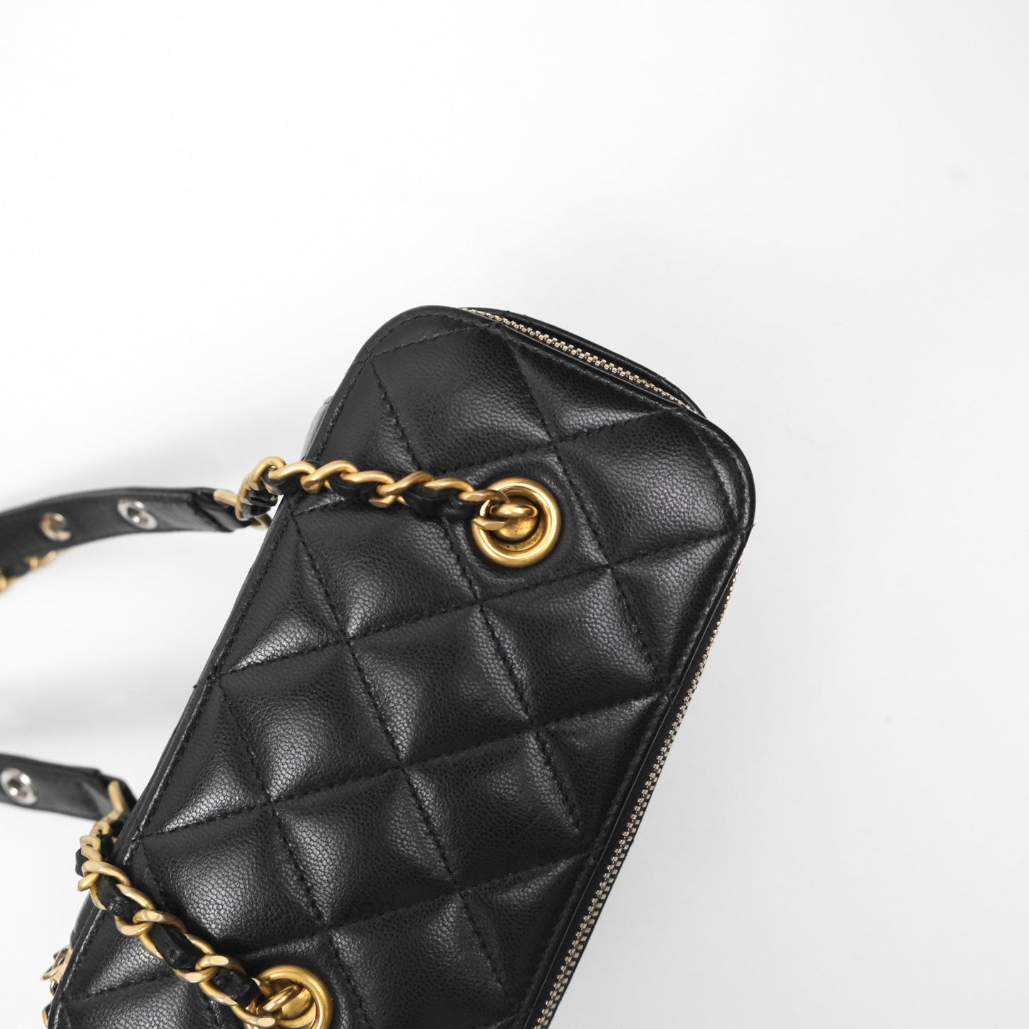 Chanel Vanity With Chain Black Goatskin Mixed Hardware