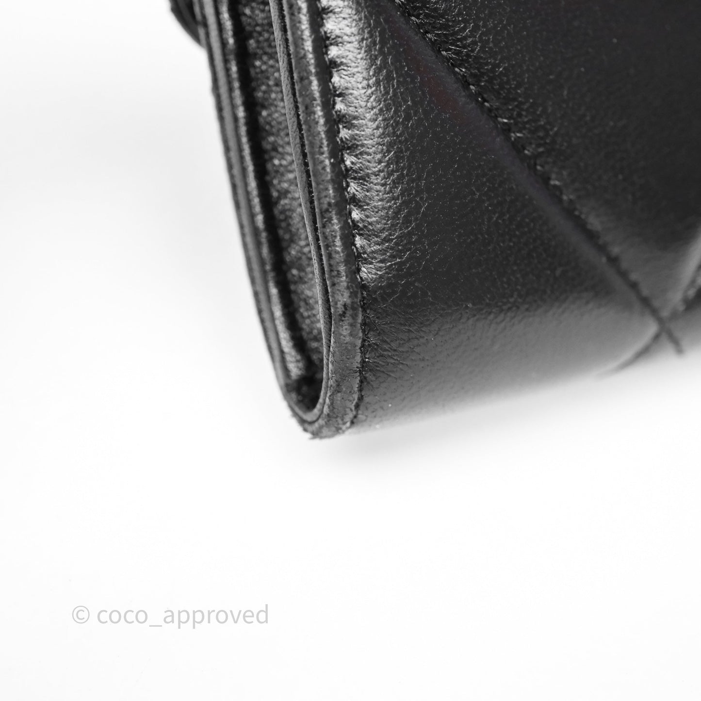 Chanel Quilted 19 Flap Long Wallet Black Lambskin Aged Gold Hardware