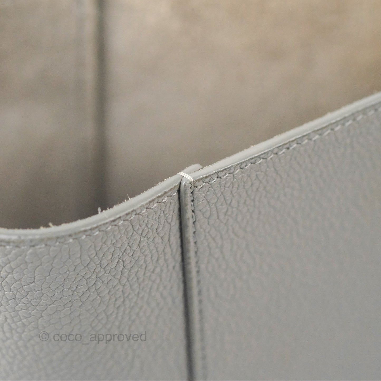Celine Sangle Bucket Bag Grained Calfskin Grey