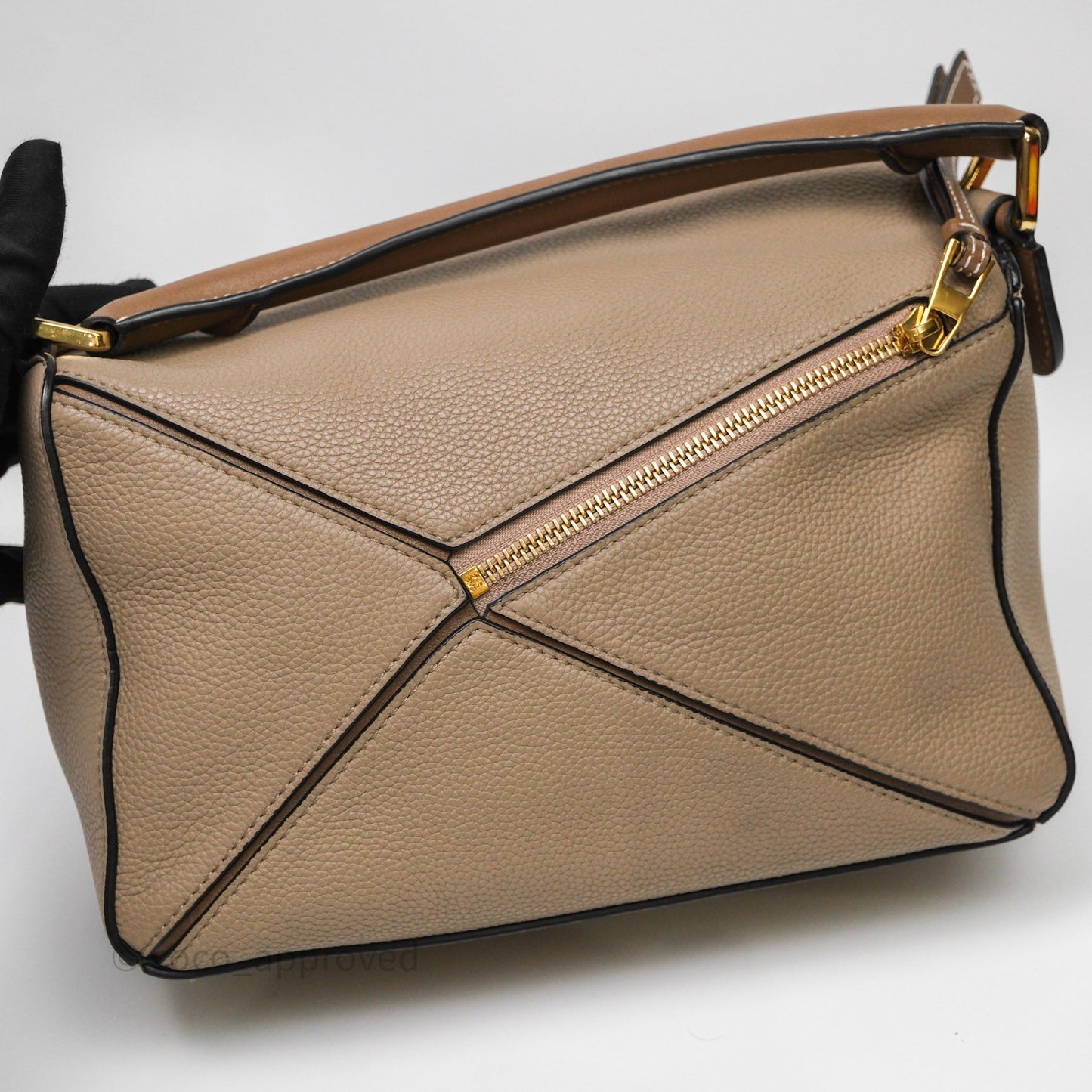 Loewe Small Puzzle Bag Sand Mink Grained Calfskin Gold Hardware
