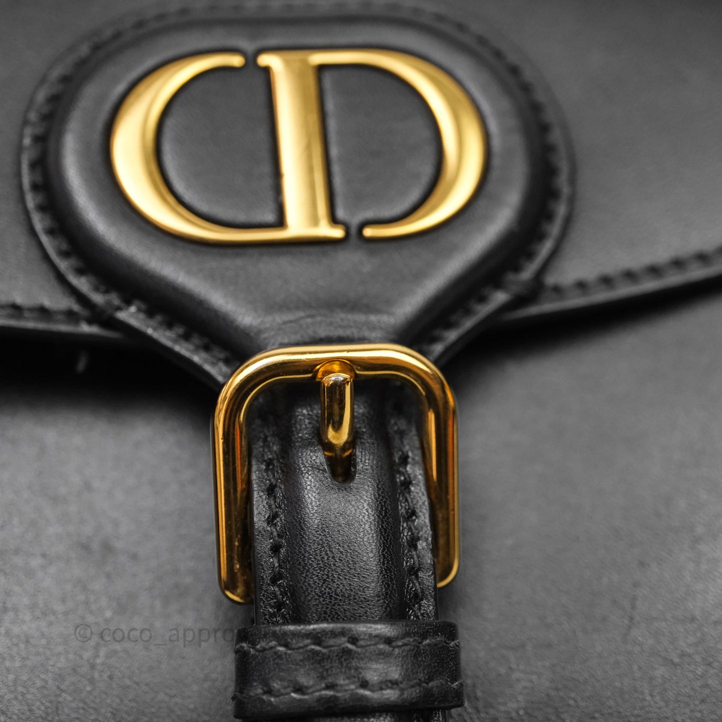 Christian Dior Medium Bobby Flap Black Box Calfskin