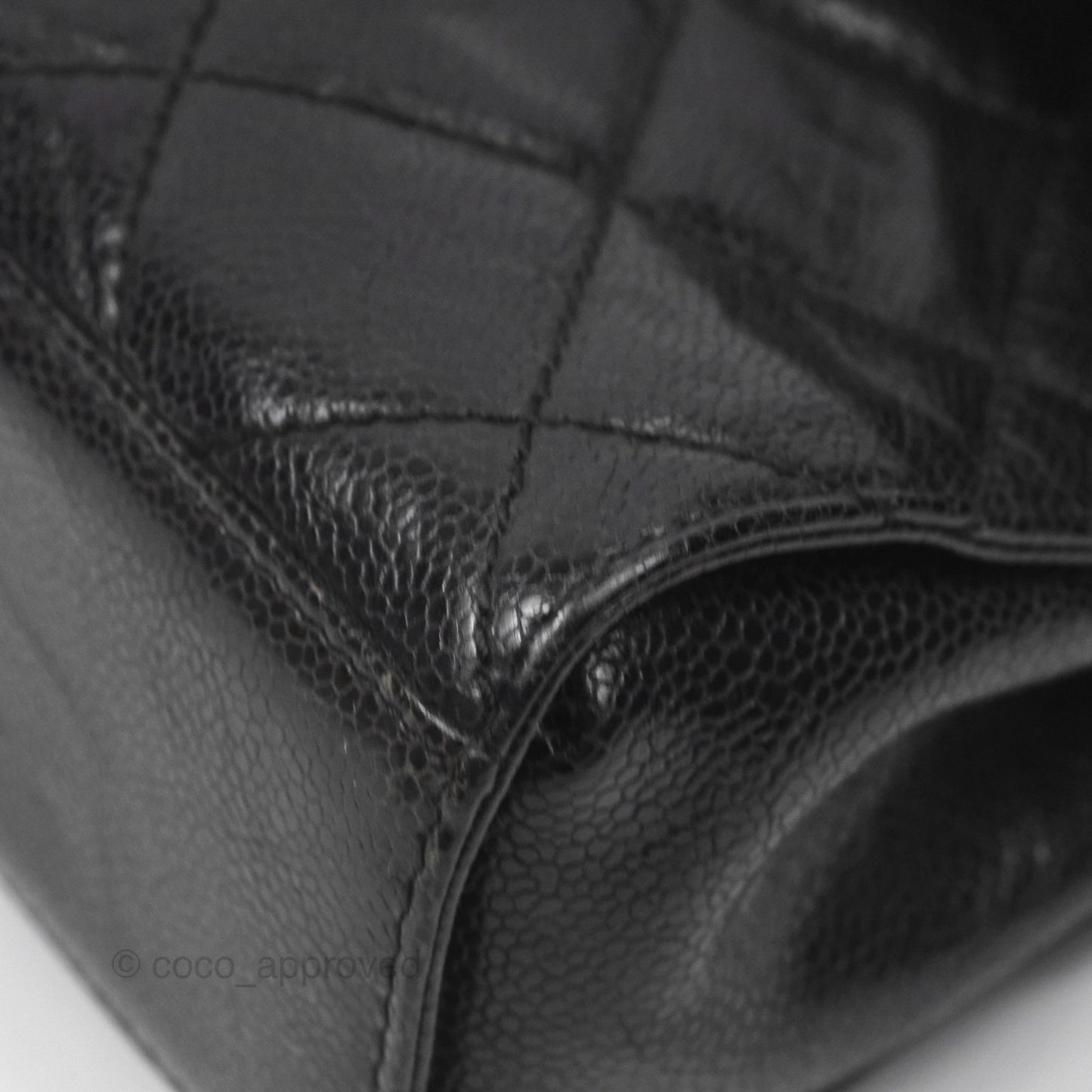 Chanel Quilted Single Flap Bag Soft Caviar Black Ruthenium Hardware