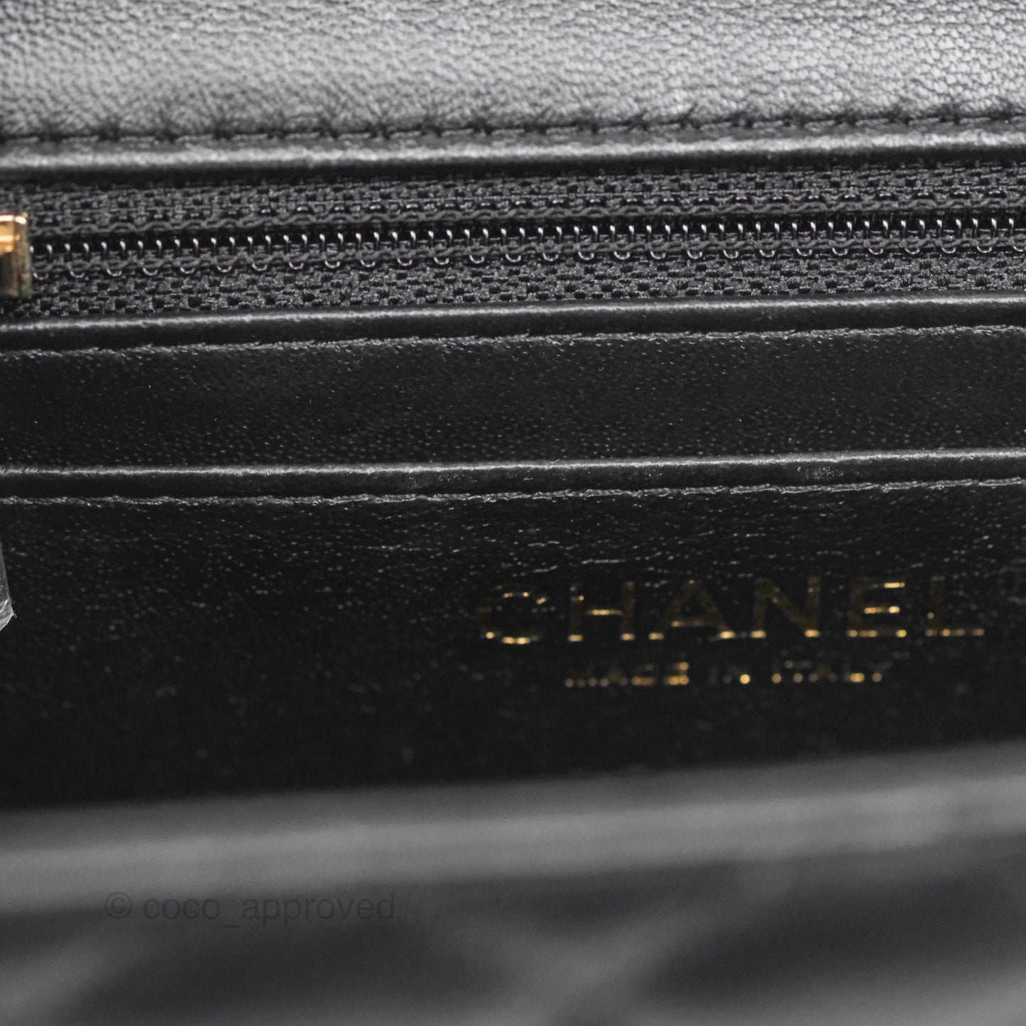 Chanel Mini Square Black Lambskin Gold Hardware