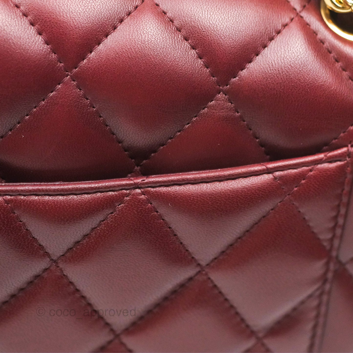 Chanel Jumbo Double Flap Burgundy Lambskin Gold Hardware
