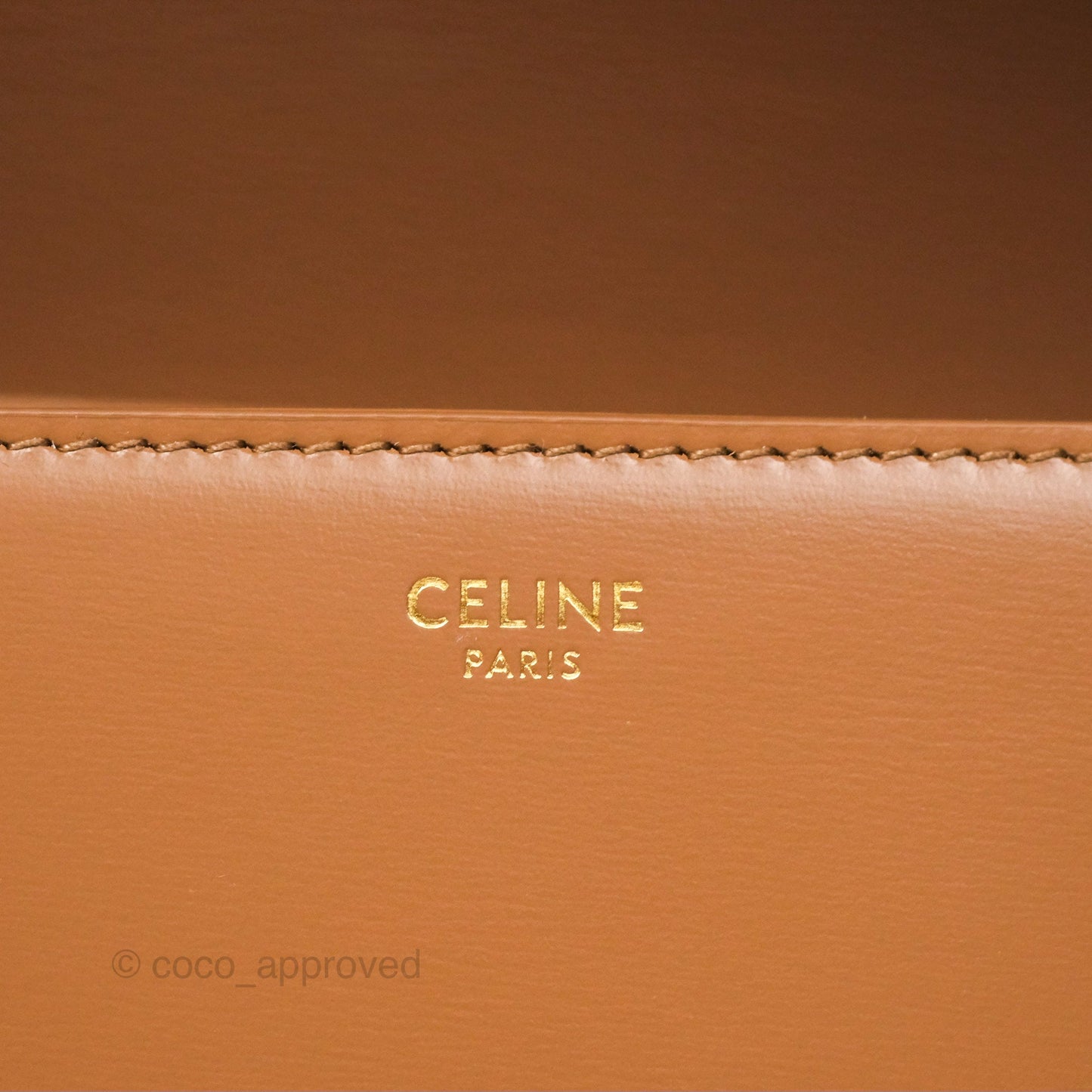 Celine Teen Triomphe Bag Shiny Calfskin Bronze