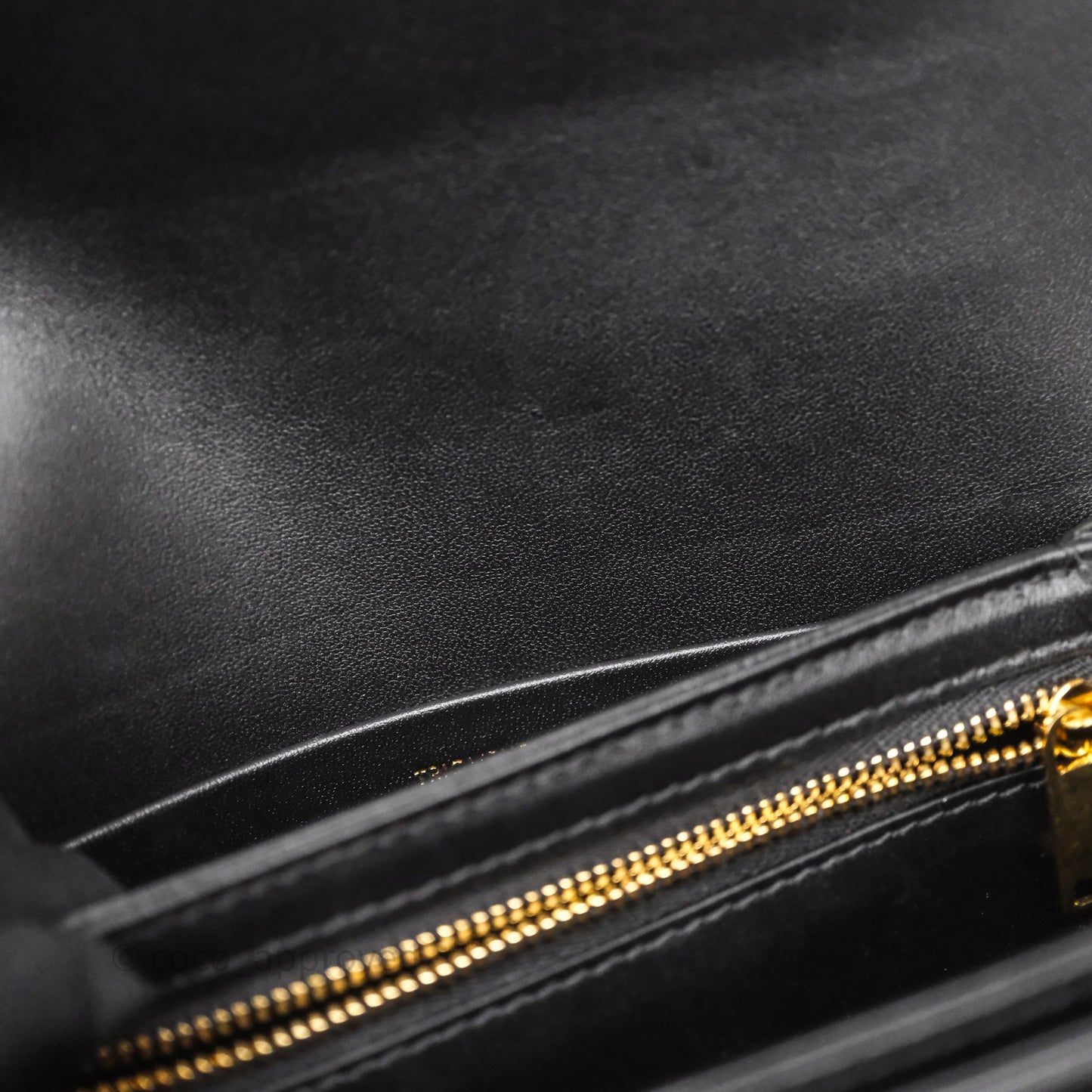 Celine Teen Triomphe Bag Black Shiny Calfskin Gold Hardware