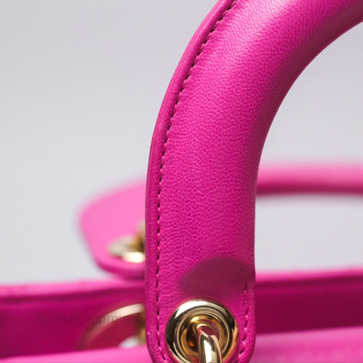 Christian Dior Small Lady Dior My ABCDior Magenta Cannage Lambskin