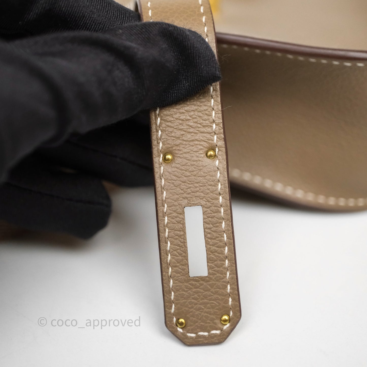 Hermès Mini Jypsiere Etoupe 18 Evercolor Gold Hardware