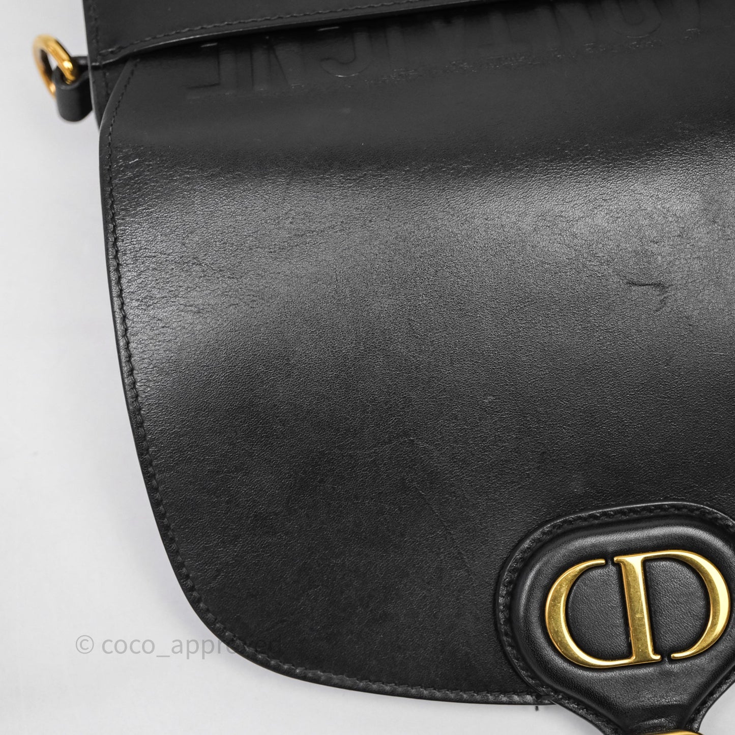 Christian Dior Medium Bobby Flap Black Box Calfskin