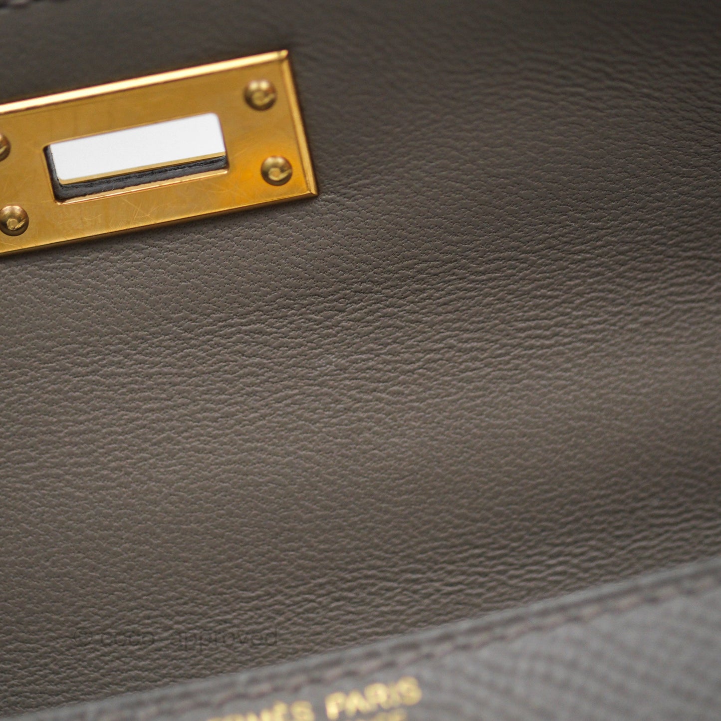Hermès Mini Kelly II Gris Meyer 0L Epsom Gold Hardware
