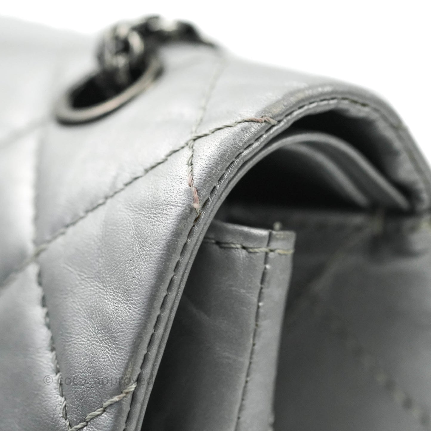 Chanel Reissue 227 Quilted Aged Calfskin Silver Ruthenium Hardware