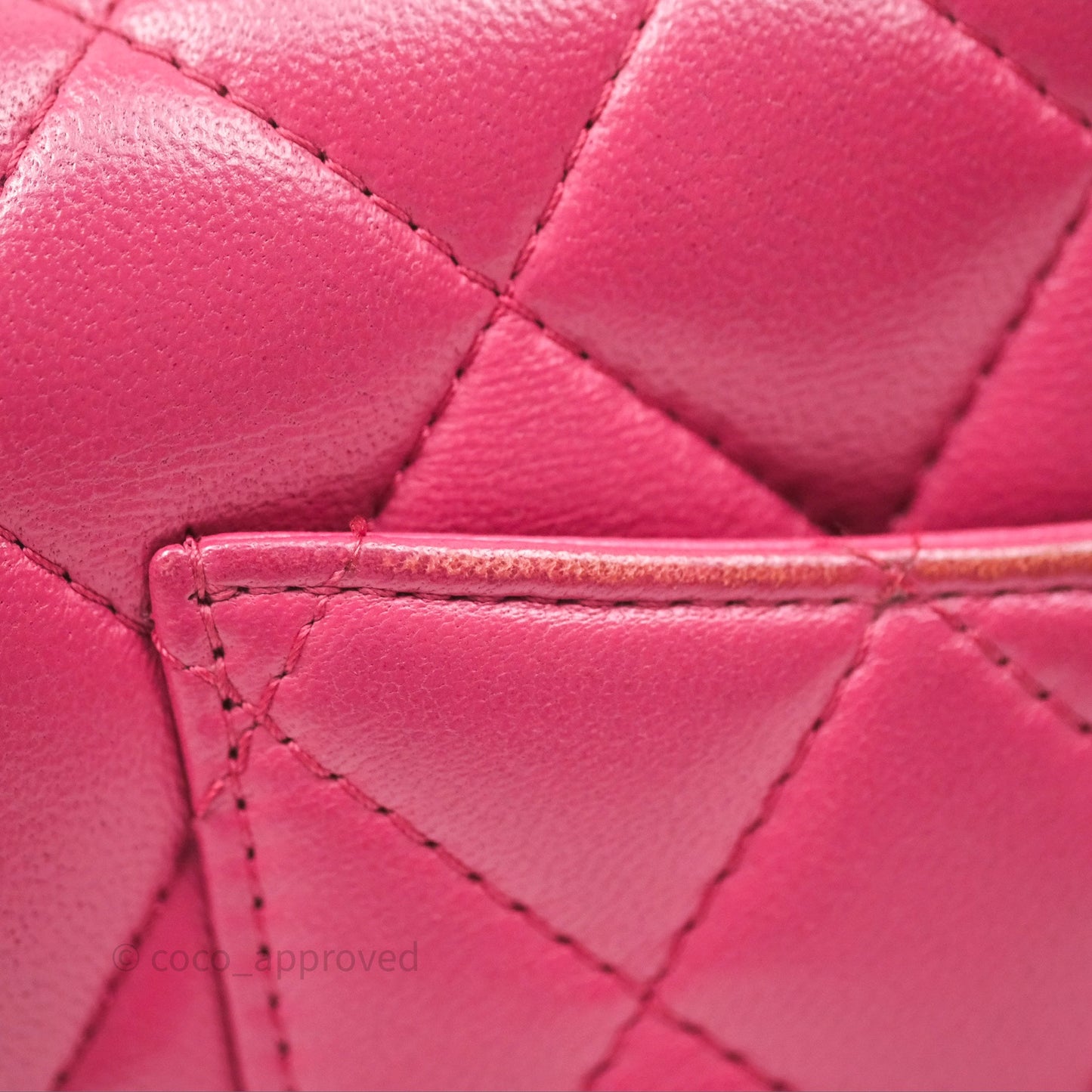 Chanel Quilted Mini Rectangular Flap Dark Pink Lambskin Silver Hardware