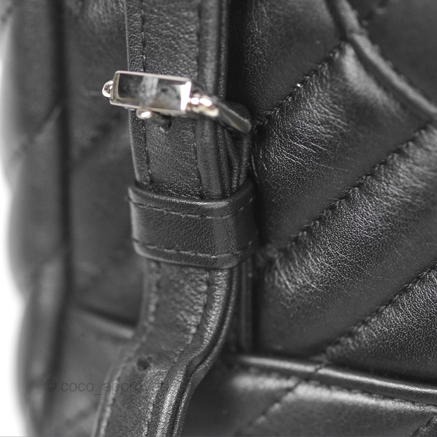 Chanel Medium Chevron Urban Spirit Backpack Black Calfskin Silver Hardware