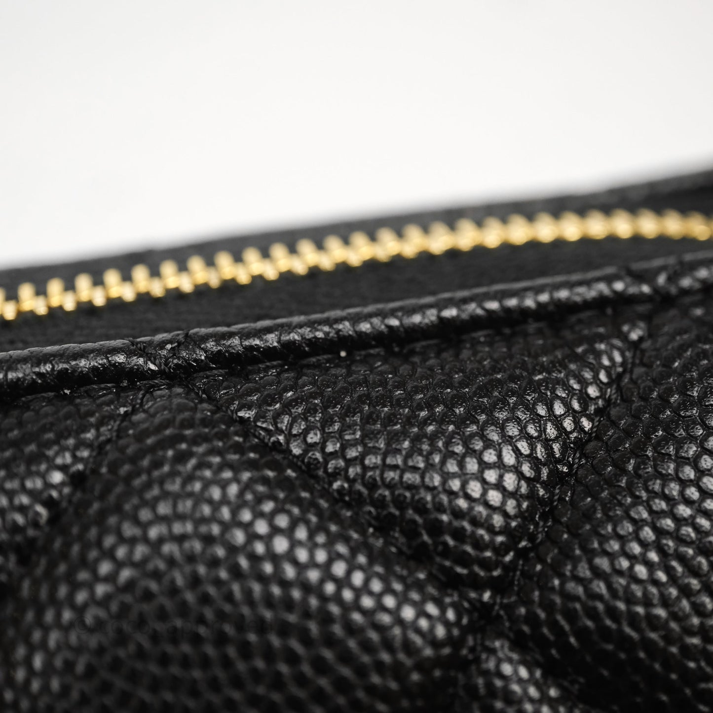 Chanel Clutch on Chain Black Caviar Gold Hardware 25A