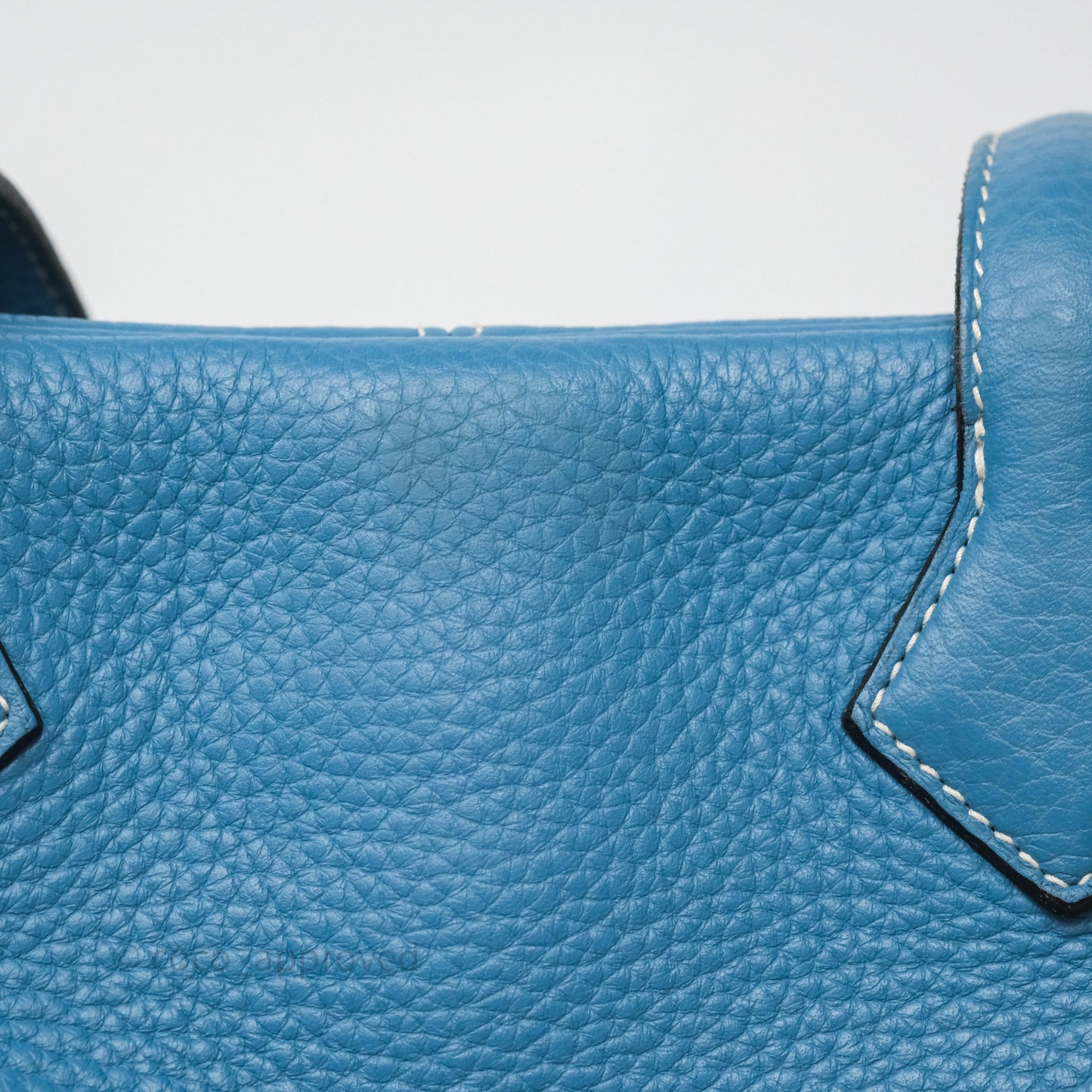 Hermes Victoria II 35 Bag Blue Jean 75 Clemence Palladium Hardware
