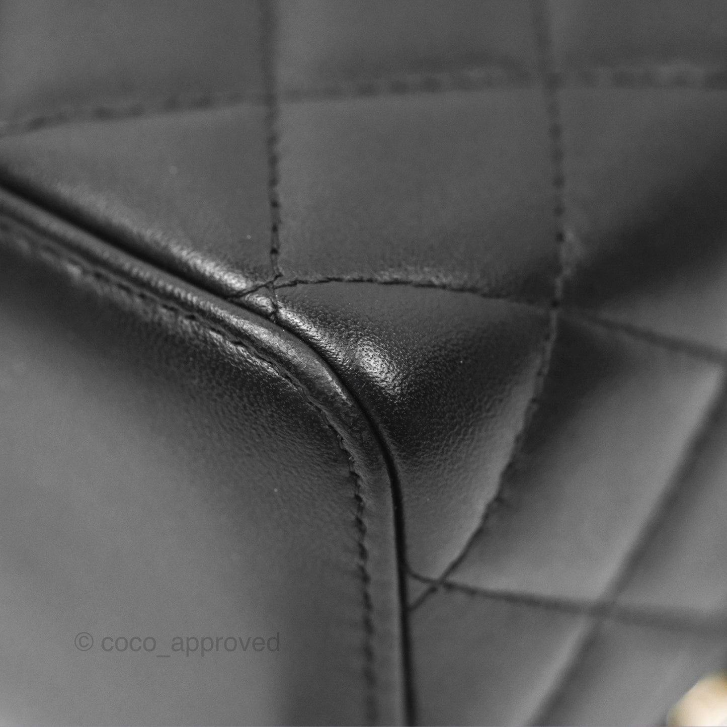 Chanel Vanity Rectangular Black Lambskin Gold Hardware