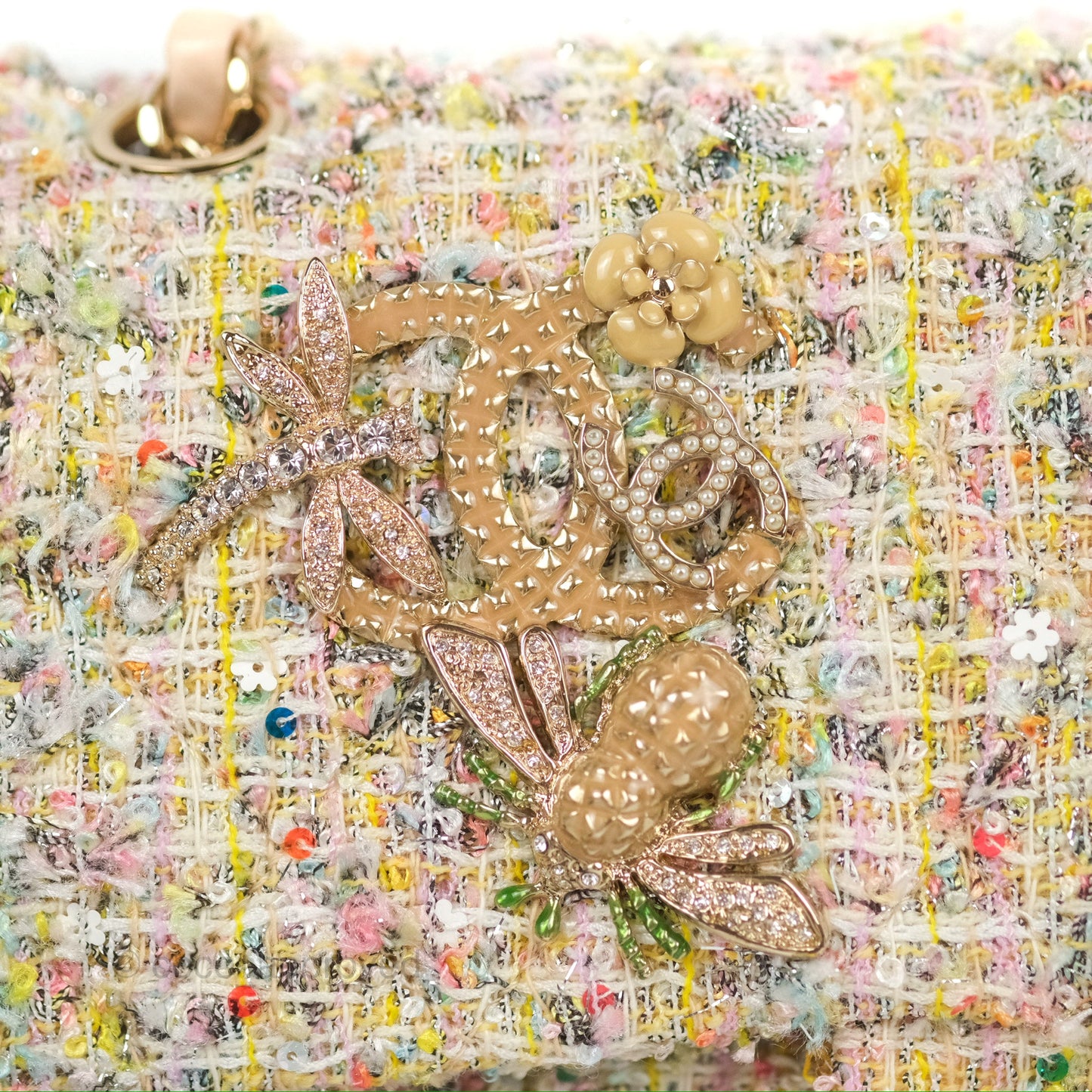 Chanel Reissue 225 Tweed Pastel Garden Party Flap
