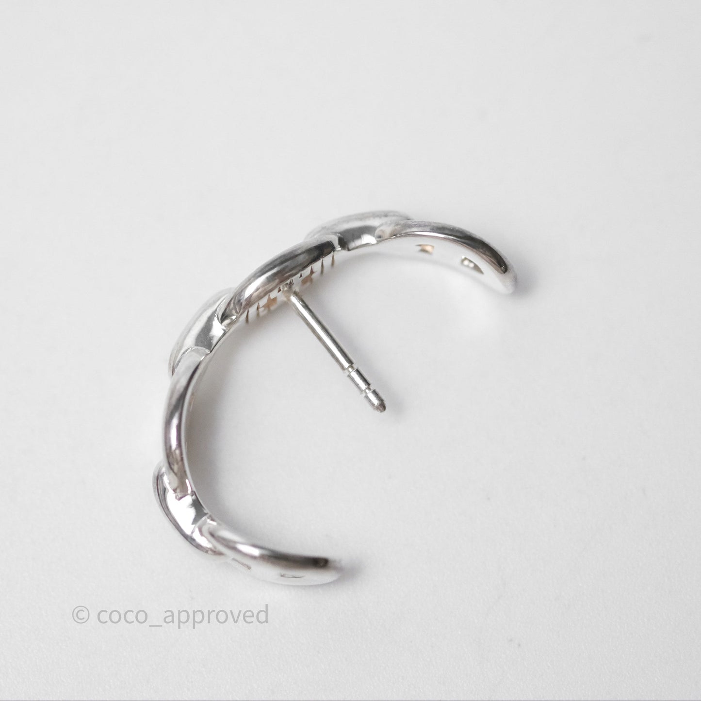 Hermès Chaine d'Ancre Enchainee Single Ear Climber Earrings Silver 925