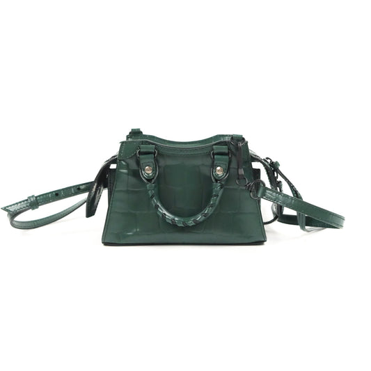 Balenciaga Mini Neo Classic City Bag Green Croc Embossed