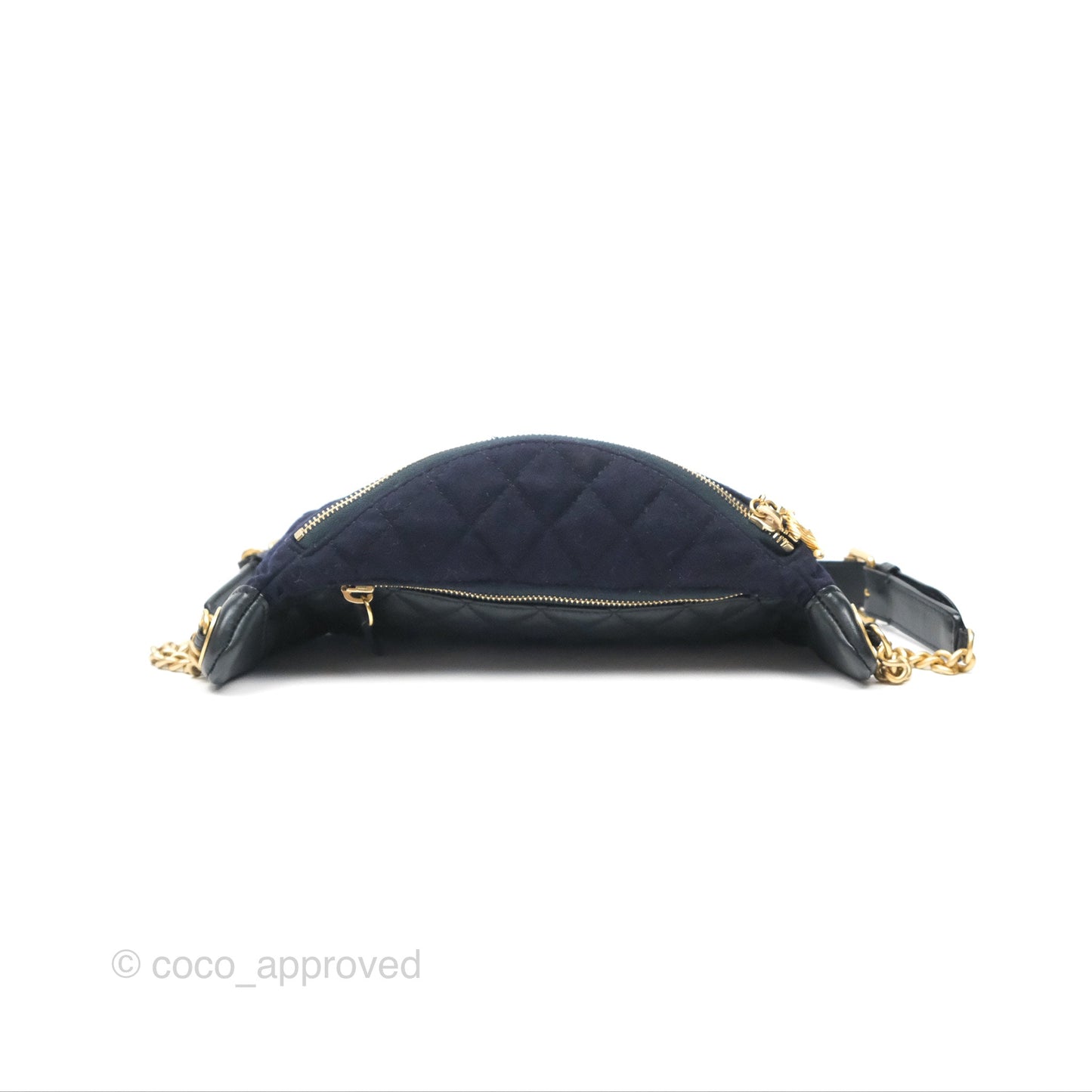 Chanel Paris Hamburg Charms Belt Bag Navy Wool Lambskin