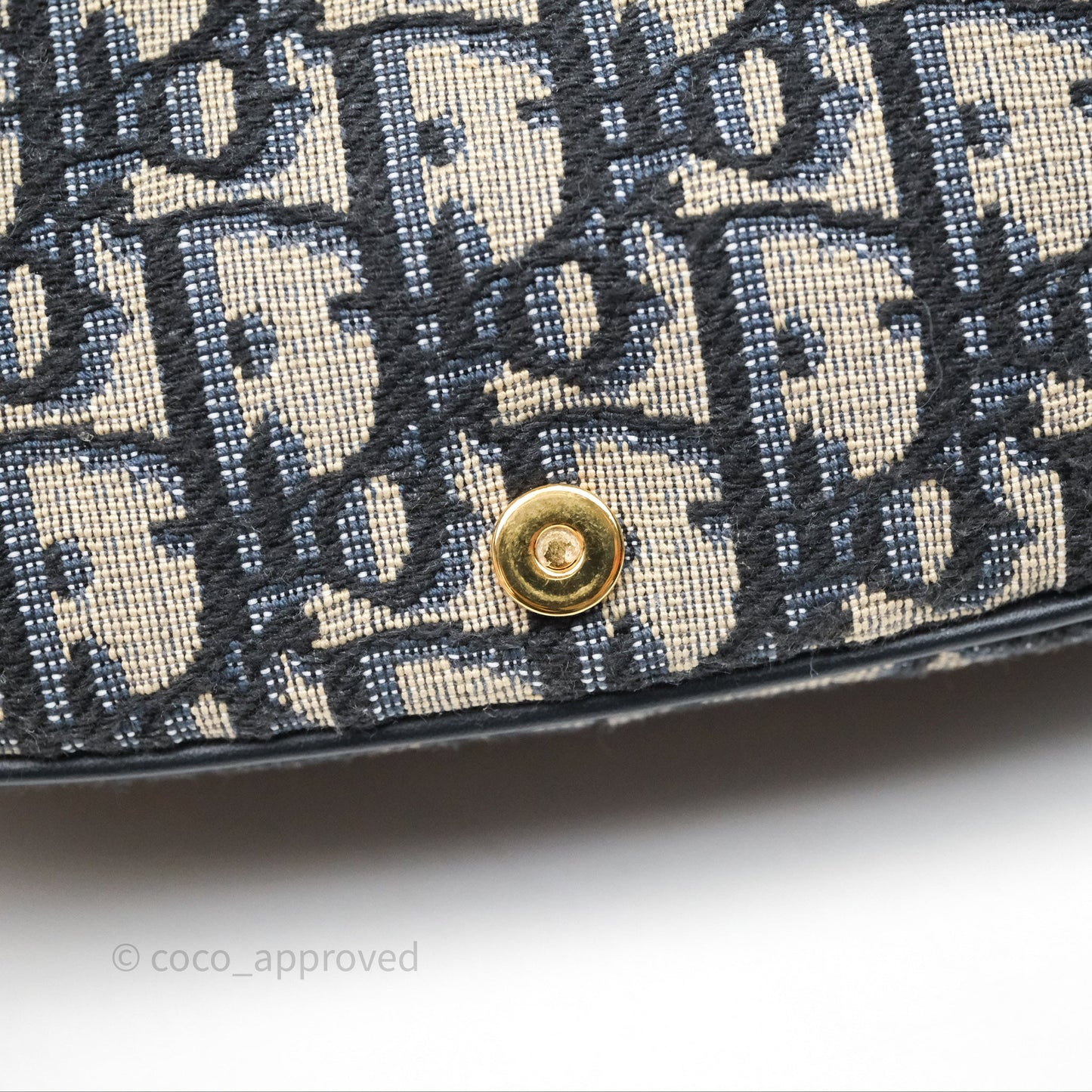 Christian Dior Bobby East-West Bag Blue Oblique Jacquard Canvas