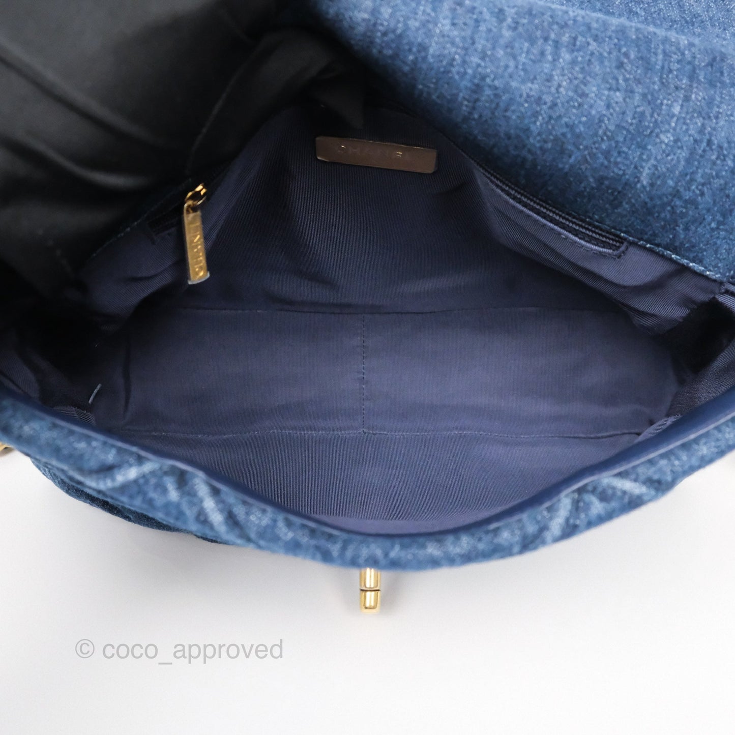 Chanel 19 Medium Dark Denim Mixed Hardware
