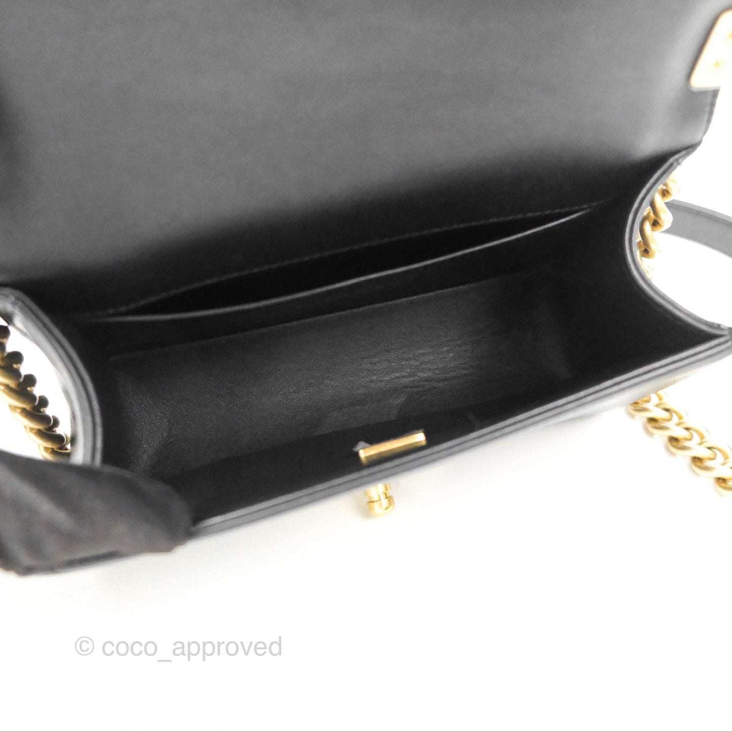 Chanel Small Boy Black Calfskin Gold Hardware