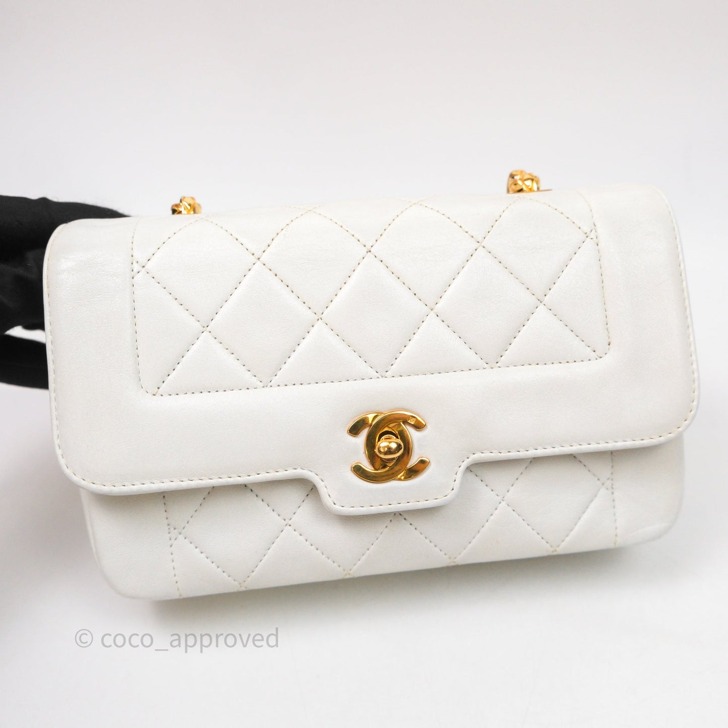 Chanel Vintage Mini Bijoux Chain Flap Bag White Gold Hardware