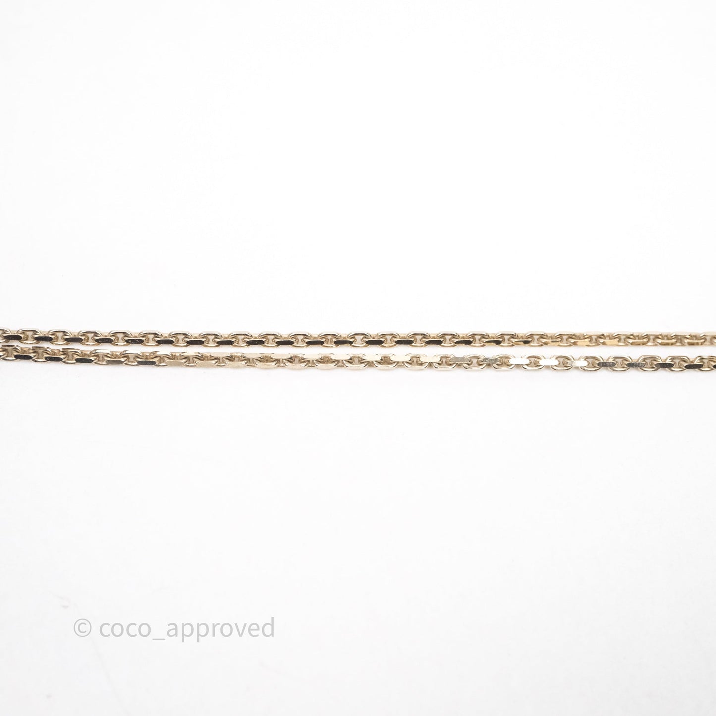 Chanel Crystal CC Necklace Gold Tone 23K