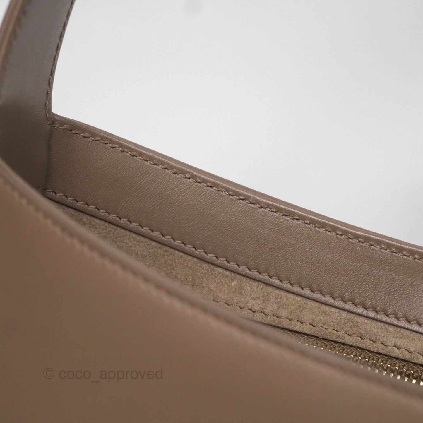 Saint Laurent Le 5 À 7 Taupe Calfskin Bronze Brass Hardware