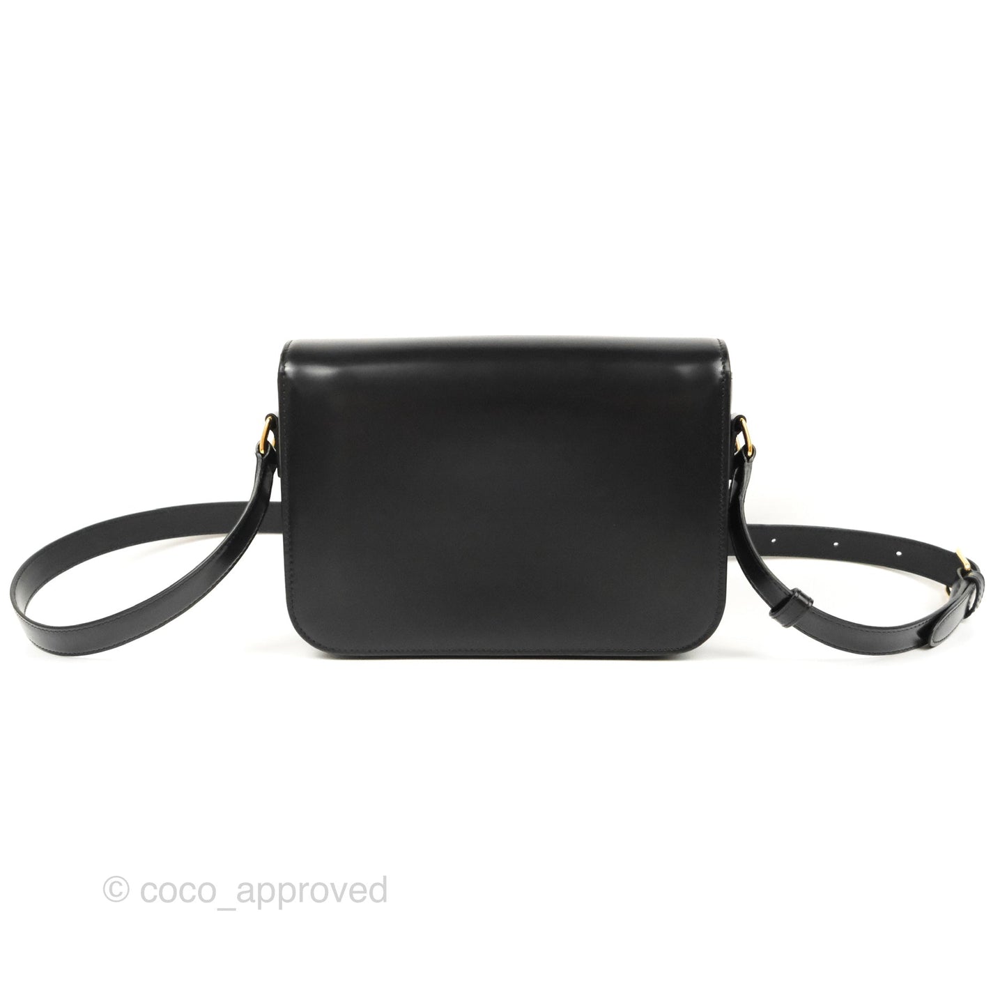 Celine Medium Triomphe Black Shiny Calfskin