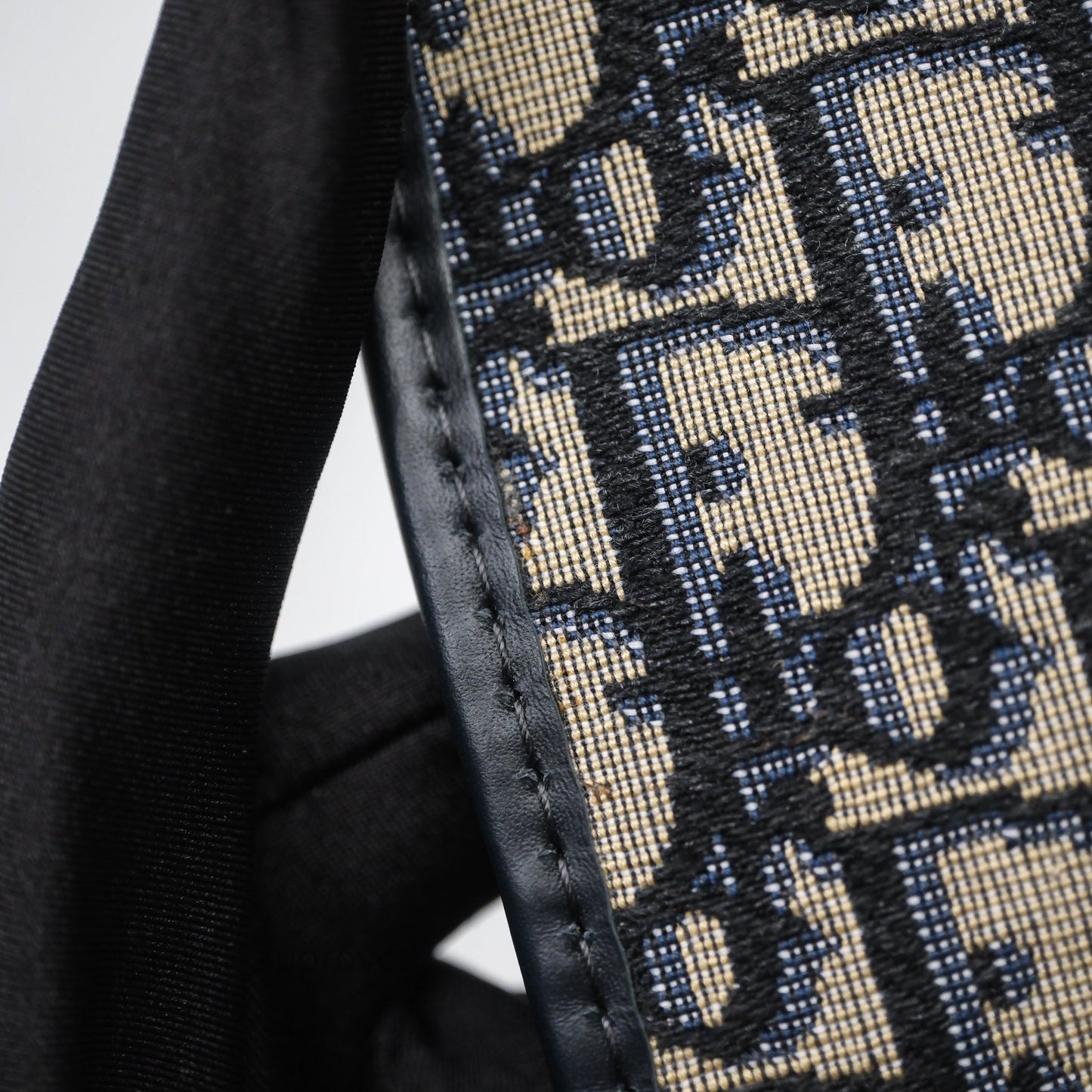 Christian Dior Medium Bobby Bag Blue Oblique Jacquard Canvas