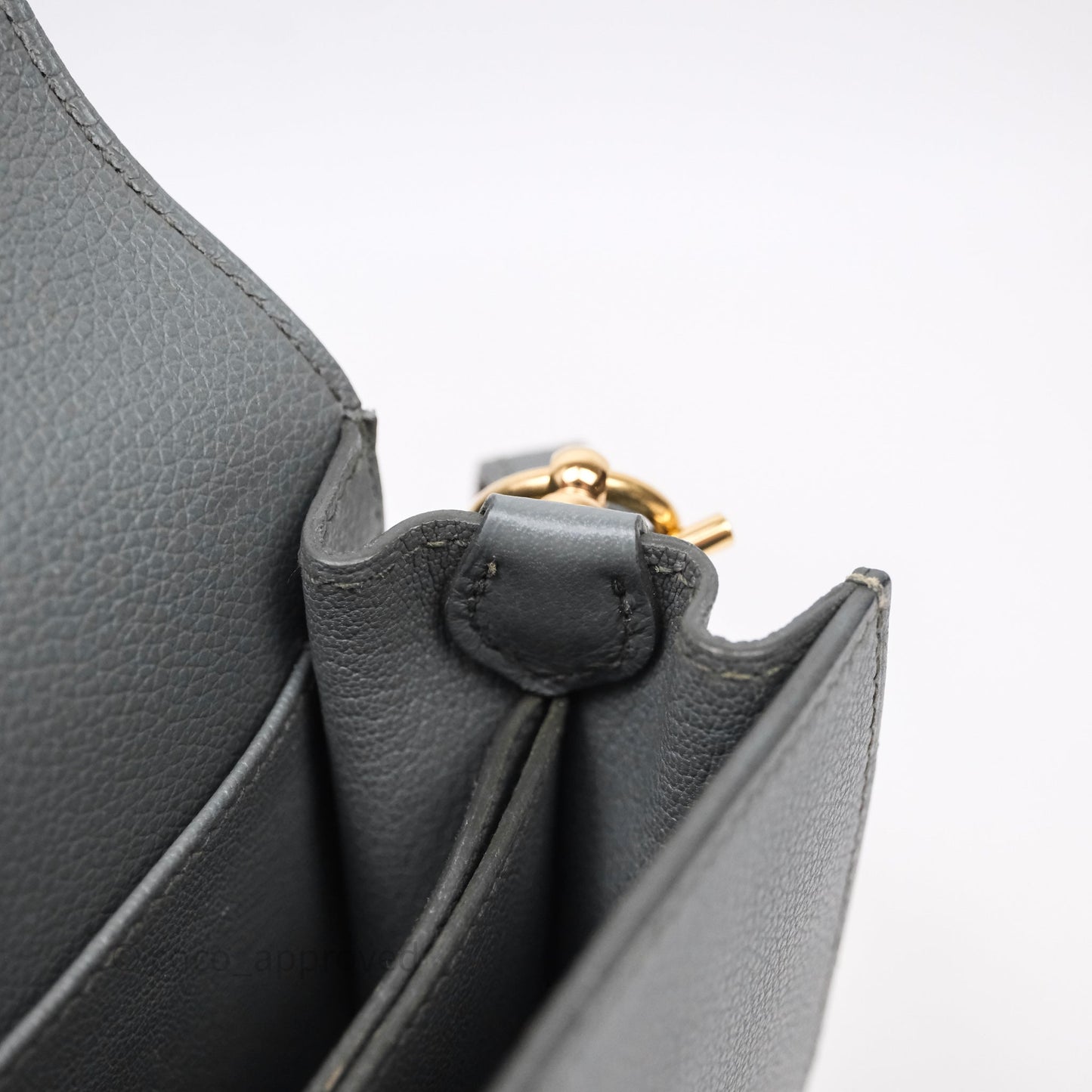 Hermès Roulis Mini 18 Vert Amancde 63 Evercolor Gold Hardware