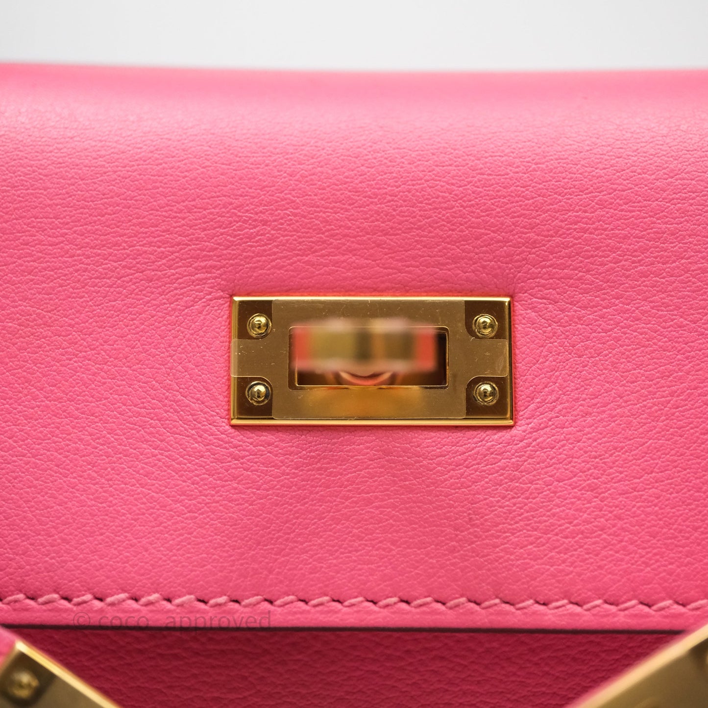 Hermès Kelly Mini Pochette U5 Rose Lipstick Swift Gold Hardware