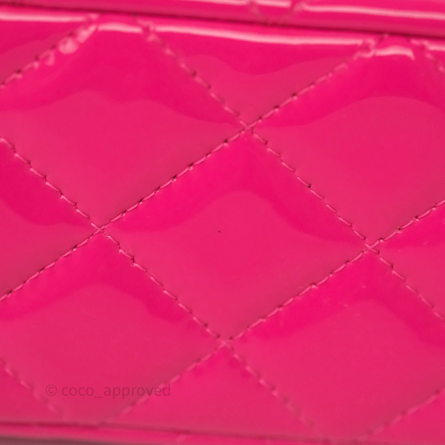Chanel Quilted Mini Rectangular Flap Neo Pink Patent Gold Hardware