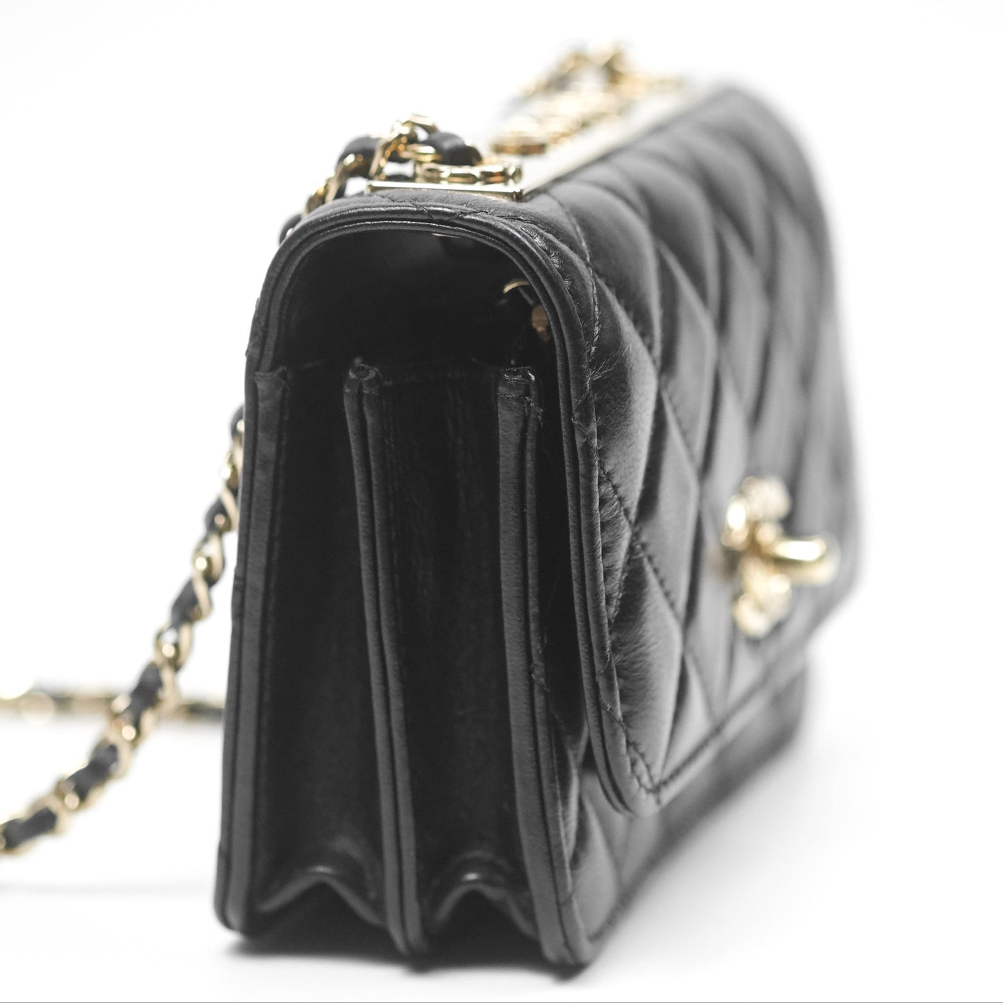 Chanel Mini Trendy WOC Black Lambskin Gold Hardware