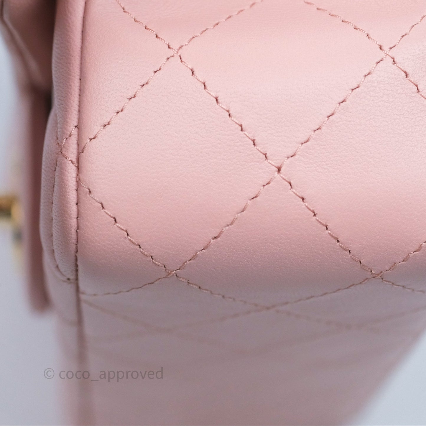 Chanel Quilted Mini Rectangular Flap Pink Lambskin Gold Hardware