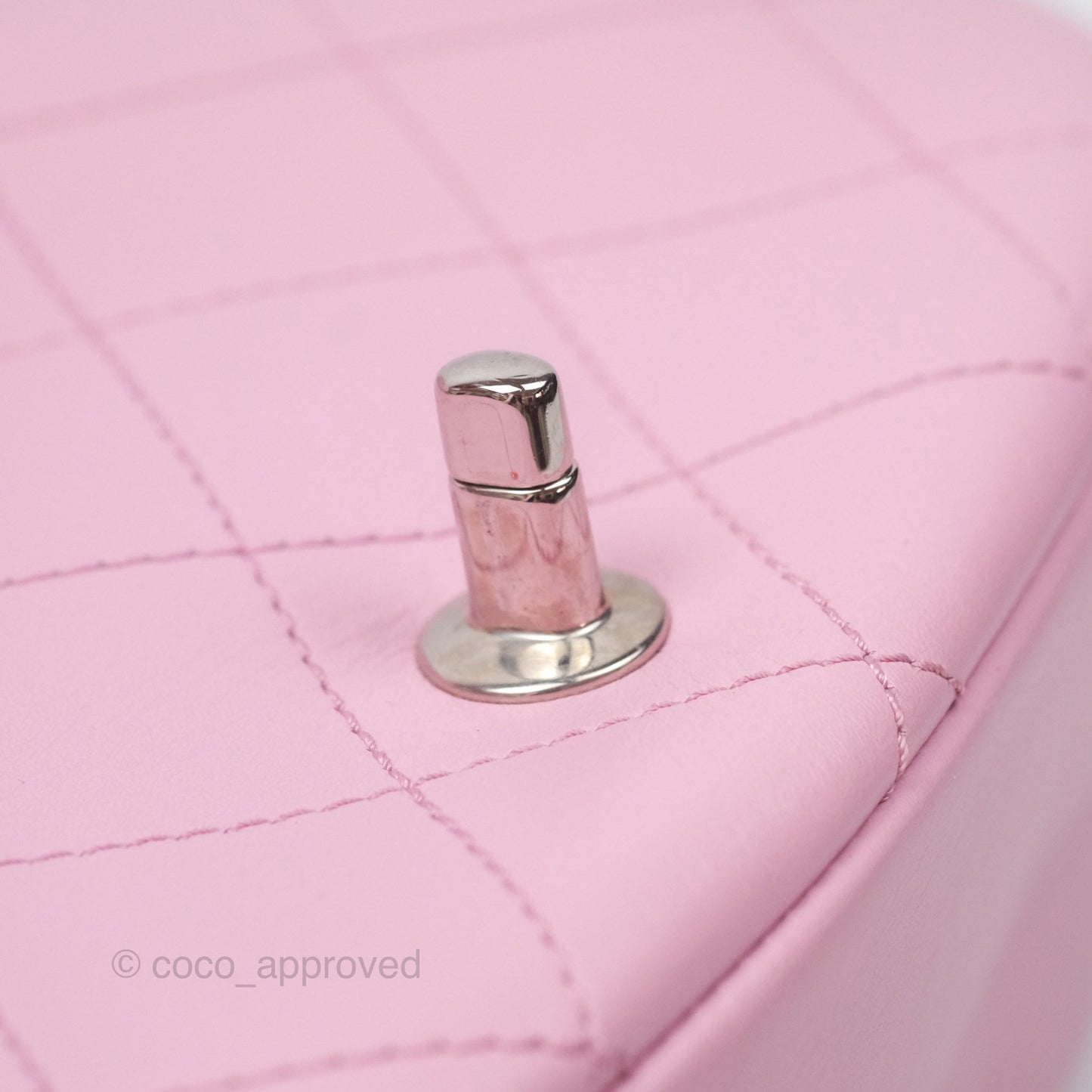 Chanel Stitched Ring My Bag Flap Crossbody Pink Calfskin Silver Hardware