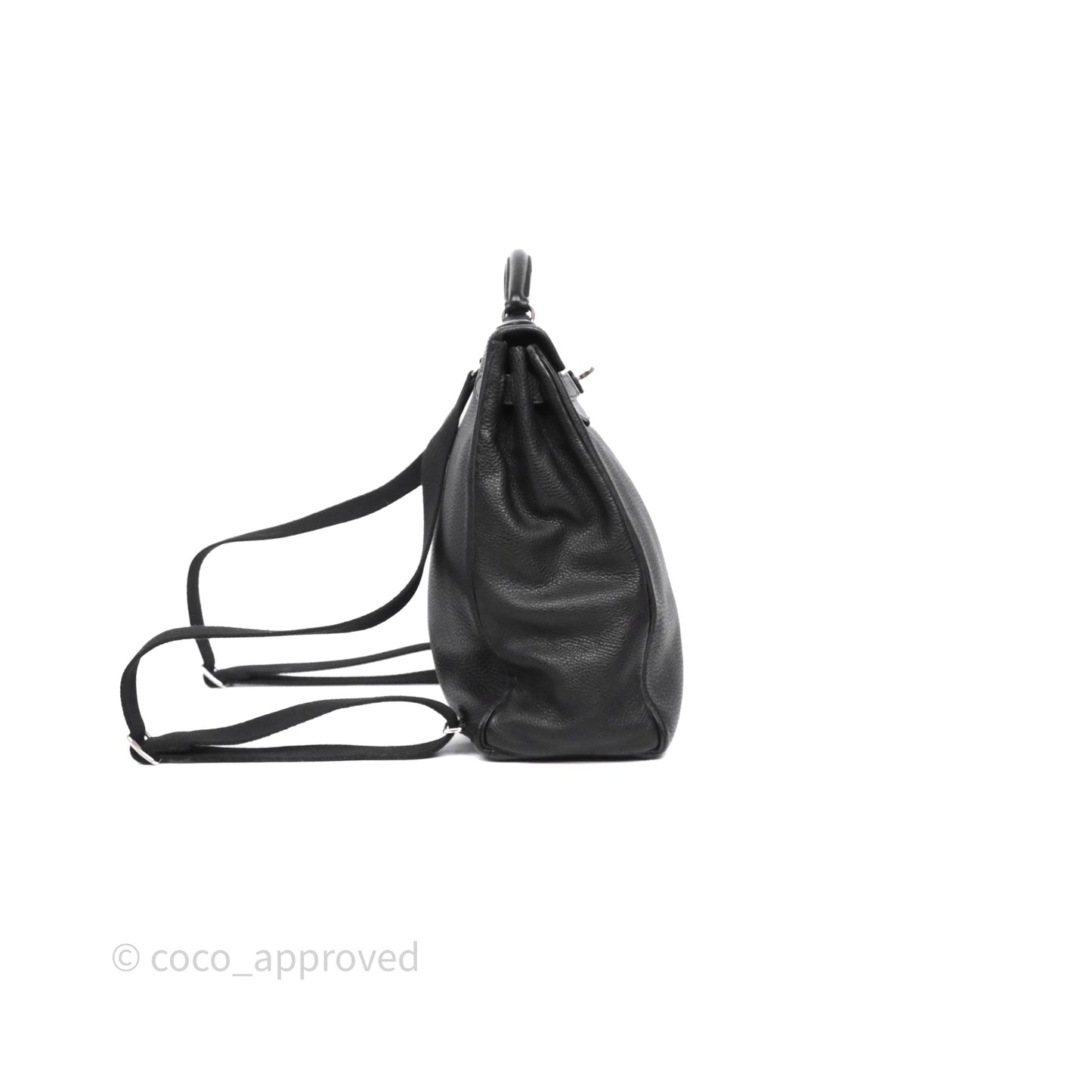 Hermès Kelly Ado Backpack GM Black Noir 89 Togo Palladium Hardware