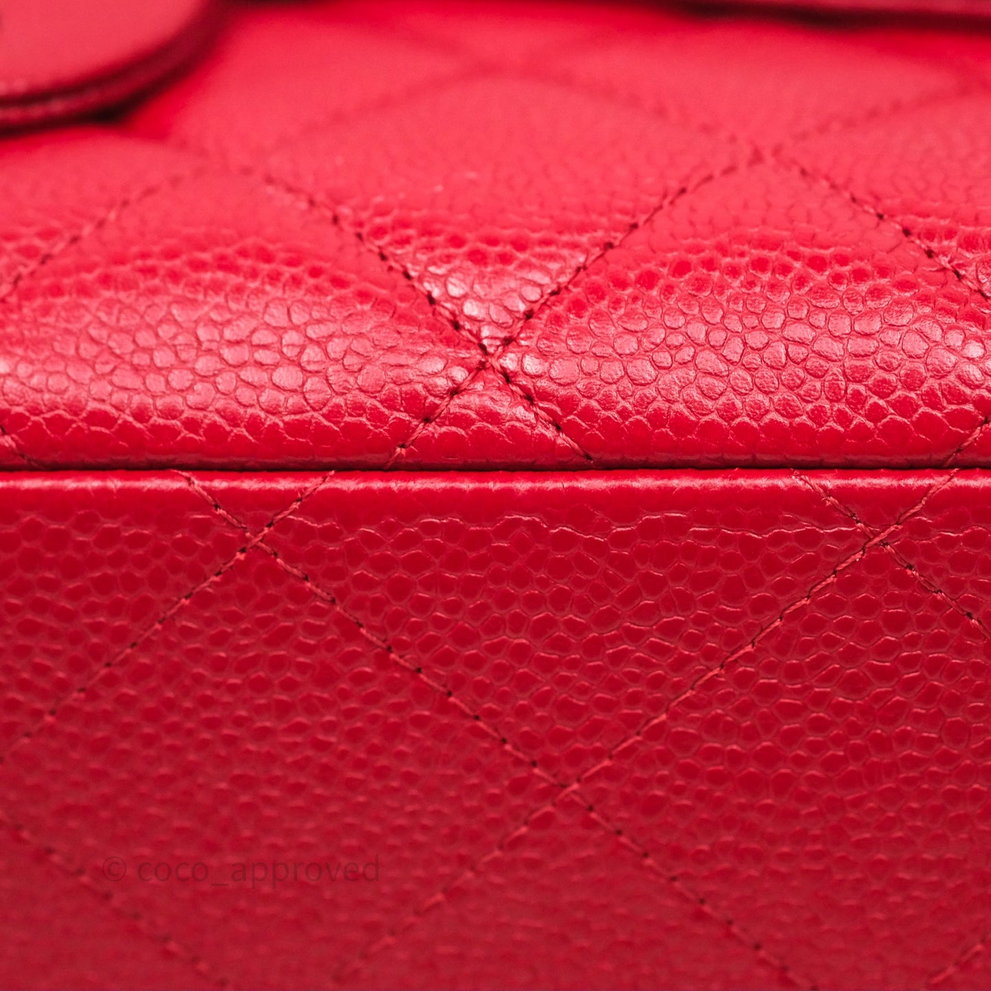 Chanel Quilted Maxi Double Flap Red Caviar Silver Hardware⁣⁣